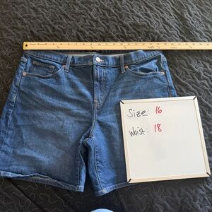 NWOT GAP Women’s Dark Blue Jean Shorts